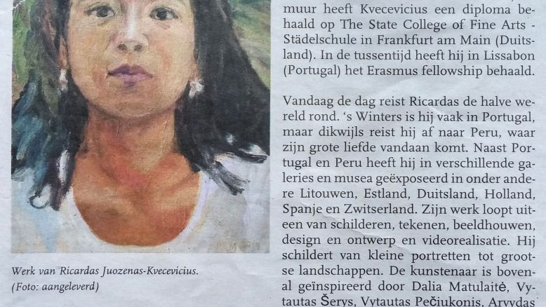 Ricardas Juozenas - Portretten - landschappen - olieverf schilderijen - expositie bij Zaansgroen in Zaandam